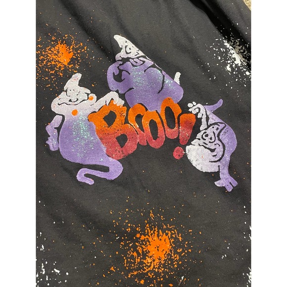 LA Artwear Vintage Halloween Dress Made in USA Painted Glitter RARE Size XL - Picture 3 of 12